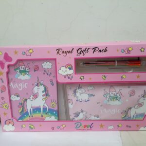 Royal Unicorn Pack ( Diary + Stationery Pouch + Multicolor Pen )